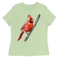 Matcha Northern Cardinal Bird Ladies Tee - LillyAllenDesigns