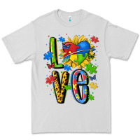 Dove Grey autism love Premium Tee - MaliasSmallBusiness
