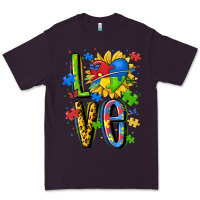 Plum autism love Premium Tee - MaliasSmallBusiness