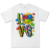 White autism love Premium Tee - MaliasSmallBusiness