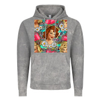 Cloud Rock Hairdresser Western Girl And Hair Curler Seamless Pattern Bbs Vintage Hoodie - BundleAndBundleShop