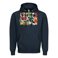 Navy Autism background Zipper Hoodie - CowGirlArtShop