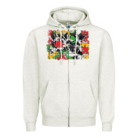 Oatmeal Heather Autism background Zipper Hoodie - CowGirlArtShop