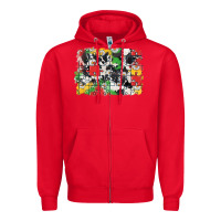 Red Autism background Zipper Hoodie - CowGirlArtShop