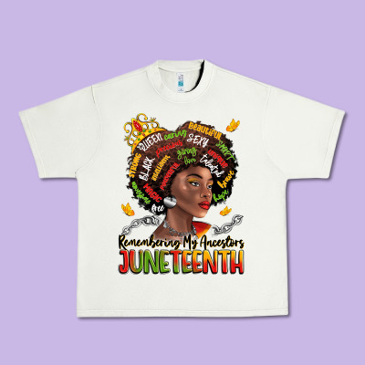 Remembering My Ancestors Juneteenth Urban Heavy Tee Designed By Lillyallendesigns