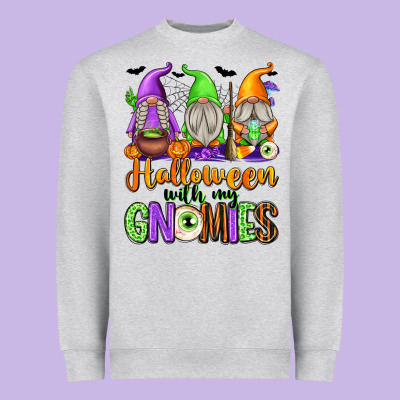 Halloween With My Gnomes Heavyweight Sweatshirt Designed By Texasbilliewilder