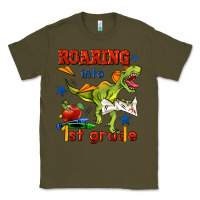 Army Green roaring into 1st grade Classic Tee - BundleAndBundleShop