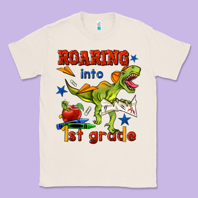 Roaring Into 1st Grade Classic Tee Designed By Bundleandbundleshop
