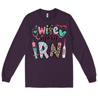 Plum wife mom rn registered nurse Long Sleeve Tee - RanaPortraitStore