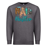 Charcoal Heather nail hustler bbs Premium Sweatshirt - BundleAndBundleShop