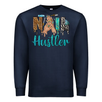 Navy nail hustler bbs Premium Sweatshirt - BundleAndBundleShop