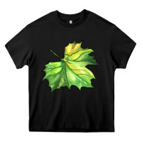 Black green leaf Heavy Core Tee - BarkalooDesign