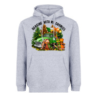 Heather Grey St. Patricks Day hanging with my gnomies Heavyweight Hoodie - FaDigitalArtStudio
