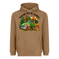Toasted Coconut St. Patricks Day hanging with my gnomies Heavyweight Hoodie - FaDigitalArtStudio