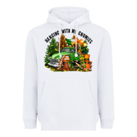 White St. Patricks Day hanging with my gnomies Heavyweight Hoodie - FaDigitalArtStudio