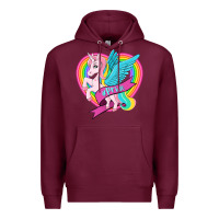 Burgundy pride lgbtq unicorn Premium Hoodie - OliviaCreatesArt