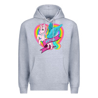 Heather Grey pride lgbtq unicorn Premium Hoodie - OliviaCreatesArt