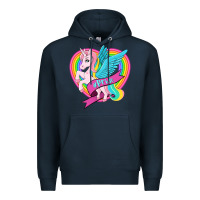 Navy pride lgbtq unicorn Premium Hoodie - OliviaCreatesArt