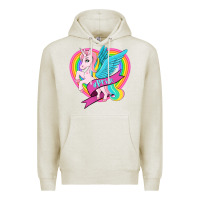 Oatmeal Heather pride lgbtq unicorn Premium Hoodie - OliviaCreatesArt