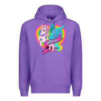 Purple pride lgbtq unicorn Premium Hoodie - OliviaCreatesArt