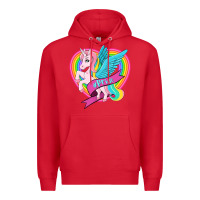 Red pride lgbtq unicorn Premium Hoodie - OliviaCreatesArt