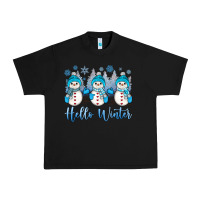 Black snowman hello winter Urban Heavy Tee - JahusDesignShop