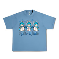 Pebble Blue snowman hello winter Urban Heavy Tee - JahusDesignShop