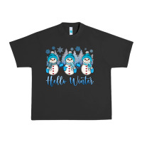 Pigment Black snowman hello winter Urban Heavy Tee - JahusDesignShop