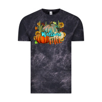 Cloud Black Welcome Fall Pumpkins Vintage Tee - BundleAndBundleShop