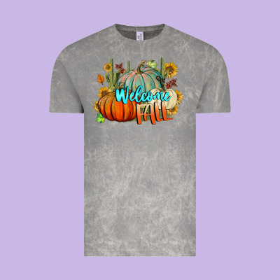 Welcome Fall Pumpkins Vintage Tee Designed By Bundleandbundleshop