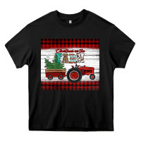 Black christmas on the farm tractor Heavy Core Tee - Jasminsmagicworld