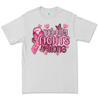 Dove Grey nobody fights alone cancer Premium Tee - MaliasSmallBusiness