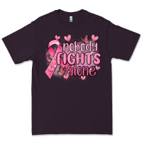 Plum nobody fights alone cancer Premium Tee - MaliasSmallBusiness