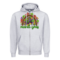 Heather Grey Mardi Gras rainbow and masks Zipper Hoodie - HowdyJamesFarm