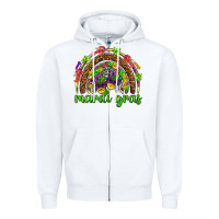Mardi Gras Rainbow And Masks Zipper Hoodie | Teevron