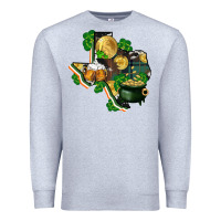 Heather Grey texas map st patrick's day Premium Sweatshirt - FaDigitalArtStudio