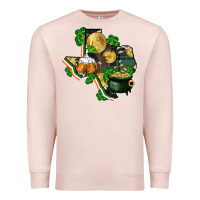 Pale Pink texas map st patrick's day Premium Sweatshirt - FaDigitalArtStudio