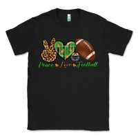 Black peace love football Classic Tee - BundleAndBundleShop