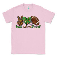 Bubblegum Pink peace love football Classic Tee - BundleAndBundleShop