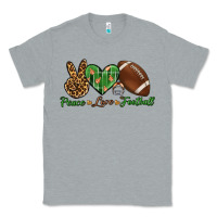 Heather Grey peace love football Classic Tee - BundleAndBundleShop