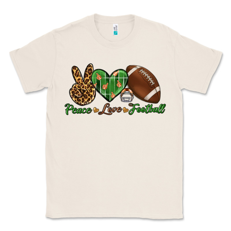 Peace Love Football Classic Tee by BundleAndBundleShop | Teevron