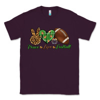 Plum peace love football Classic Tee - BundleAndBundleShop