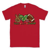 Red peace love football Classic Tee - BundleAndBundleShop