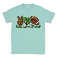 Seafoam peace love football Classic Tee - BundleAndBundleShop