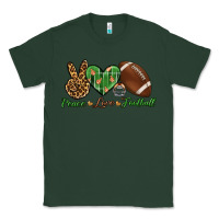 Sports Green peace love football Classic Tee - BundleAndBundleShop