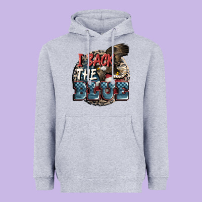 I Back The Blue Heavyweight Hoodie Designed By Fadigitalartstudio
