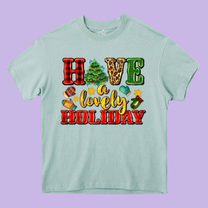 Have A Lovely Holiday With Gloves Heavy Core Tee Designed By Adodesignshop
