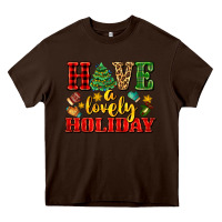 Chocolate Brown have a lovely holiday with gloves Heavy Core Tee - AdoDesignShop