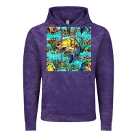 Cloud Purple Lake Fish And Reeds With Leopard Seamless Pattern Bbs Vintage Hoodie - BundleAndBundleShop