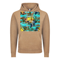 Vintage Coffee Lake Fish And Reeds With Leopard Seamless Pattern Bbs Vintage Hoodie - BundleAndBundleShop